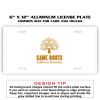 6 X 12 Full Size Aluminum License Plate for Cars and Trucks  Thumbnail