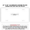 6 X 12 Full Size Aluminum License Plate for Cars and Trucks  Thumbnail