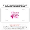 6 X 12 Full Size Aluminum License Plate for Cars and Trucks  Thumbnail