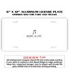 6 X 12 Full Size Aluminum License Plate for Cars and Trucks  Thumbnail
