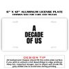 6 X 12 Full Size Aluminum License Plate for Cars and Trucks  Thumbnail