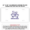 6 X 12 Full Size Aluminum License Plate for Cars and Trucks  Thumbnail