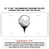 6 X 12 Full Size Aluminum License Plate for Cars and Trucks  Thumbnail