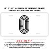 6 X 12 Full Size Aluminum License Plate for Cars and Trucks  Thumbnail