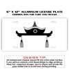 6 X 12 Full Size Aluminum License Plate for Cars and Trucks  Thumbnail