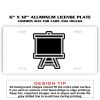 6 X 12 Full Size Aluminum License Plate for Cars and Trucks  Thumbnail
