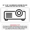 6 X 12 Full Size Aluminum License Plate for Cars and Trucks  Thumbnail