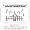 6 X 12 Full Size Aluminum License Plate for Cars and Trucks  Thumbnail