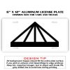 6 X 12 Full Size Aluminum License Plate for Cars and Trucks  Thumbnail