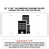 6 X 12 Full Size Aluminum License Plate for Cars and Trucks  Thumbnail