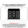 6 X 12 Full Size Aluminum License Plate for Cars and Trucks  Thumbnail