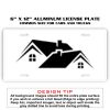6 X 12 Full Size Aluminum License Plate for Cars and Trucks  Thumbnail