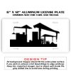 6 X 12 Full Size Aluminum License Plate for Cars and Trucks  Thumbnail
