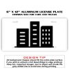 6 X 12 Full Size Aluminum License Plate for Cars and Trucks  Thumbnail