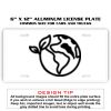 6 X 12 Full Size Aluminum License Plate for Cars and Trucks  Thumbnail
