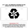 6 X 12 Full Size Aluminum License Plate for Cars and Trucks  Thumbnail