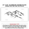 6 X 12 Full Size Aluminum License Plate for Cars and Trucks  Thumbnail