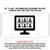 6 X 12 Full Size Aluminum License Plate for Cars and Trucks  Thumbnail