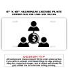 6 X 12 Full Size Aluminum License Plate for Cars and Trucks  Thumbnail