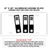 6 X 12 Full Size Aluminum License Plate for Cars and Trucks  Thumbnail