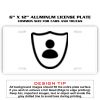 6 X 12 Full Size Aluminum License Plate for Cars and Trucks  Thumbnail