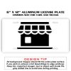 6 X 12 Full Size Aluminum License Plate for Cars and Trucks  Thumbnail