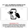 6 X 12 Full Size Aluminum License Plate for Cars and Trucks  Thumbnail