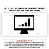 6 X 12 Full Size Aluminum License Plate for Cars and Trucks  Thumbnail