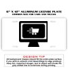 6 X 12 Full Size Aluminum License Plate for Cars and Trucks  Thumbnail