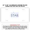 6 X 12 Full Size Aluminum License Plate for Cars and Trucks  Thumbnail