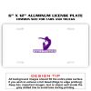 6 X 12 Full Size Aluminum License Plate for Cars and Trucks  Thumbnail