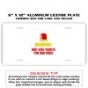 6 X 12 Full Size Aluminum License Plate for Cars and Trucks  Thumbnail