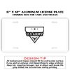 6 X 12 Full Size Aluminum License Plate for Cars and Trucks  Thumbnail