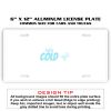 6 X 12 Full Size Aluminum License Plate for Cars and Trucks  Thumbnail