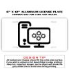 6 X 12 Full Size Aluminum License Plate for Cars and Trucks  Thumbnail