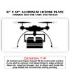 6 X 12 Full Size Aluminum License Plate for Cars and Trucks  Thumbnail