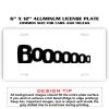 6 X 12 Full Size Aluminum License Plate for Cars and Trucks  Thumbnail