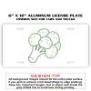6 X 12 Full Size Aluminum License Plate for Cars and Trucks  Thumbnail