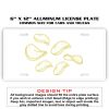 6 X 12 Full Size Aluminum License Plate for Cars and Trucks  Thumbnail