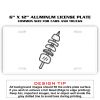 6 X 12 Full Size Aluminum License Plate for Cars and Trucks  Thumbnail