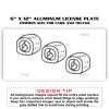 6 X 12 Full Size Aluminum License Plate for Cars and Trucks  Thumbnail