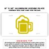 6 X 12 Full Size Aluminum License Plate for Cars and Trucks  Thumbnail