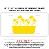 6 X 12 Full Size Aluminum License Plate for Cars and Trucks  Thumbnail