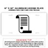 6 X 12 Full Size Aluminum License Plate for Cars and Trucks  Thumbnail