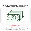 6 X 12 Full Size Aluminum License Plate for Cars and Trucks  Thumbnail