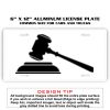 6 X 12 Full Size Aluminum License Plate for Cars and Trucks  Thumbnail