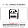 6 X 12 Full Size Aluminum License Plate for Cars and Trucks  Thumbnail