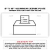 6 X 12 Full Size Aluminum License Plate for Cars and Trucks  Thumbnail
