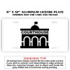 6 X 12 Full Size Aluminum License Plate for Cars and Trucks  Thumbnail