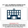 6 X 12 Full Size Aluminum License Plate for Cars and Trucks  Thumbnail